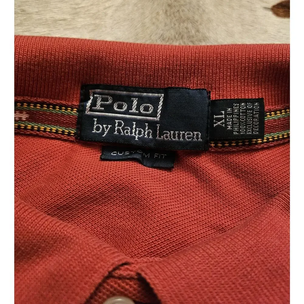 Vintage POLO Ralph Lauren Custom Fit Red Everest Expedition Big Pony Size XL